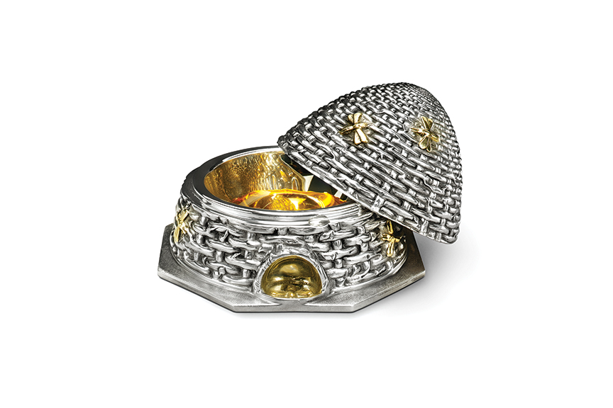 Galmer Silver Beehive Jewelry Box