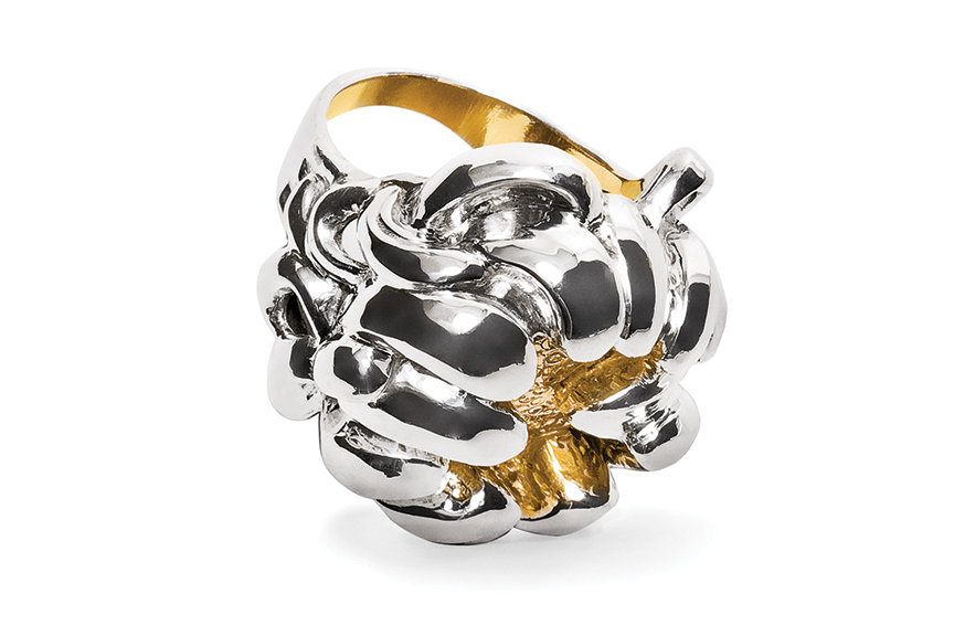 Sterling silver Peony Ring designed by Michael Galmer. Photography by Zephyr Ivanisi and Oliver Ivanisi of [ZeO] Productions.