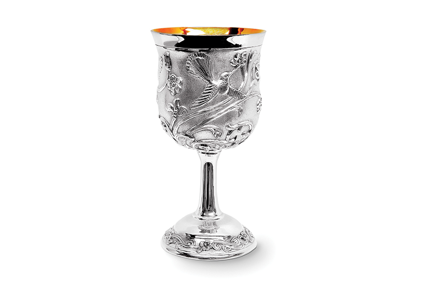 Galmer Silver Garden Bird Goblet