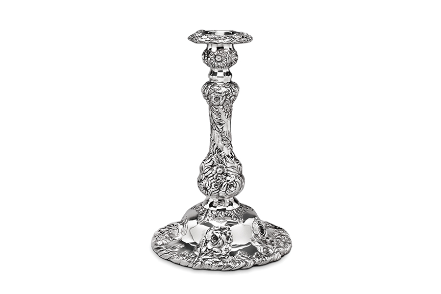 Galmer Silver Large Chrysanthemum Candlestick